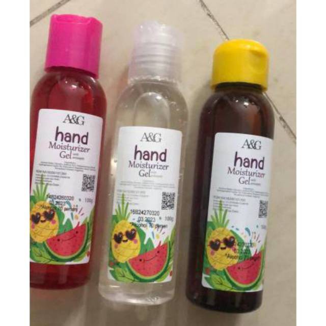 HAND SANITIZER GEL 100 ML BPOM ANTISEPTIK PEMBUNUH PEMBASMI KUMAN TANGAN A&amp;G MOISTURIZER 100ML SPRAY