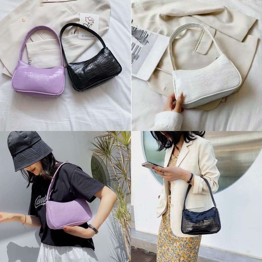 Tas Wanita Croco Vintage Noela Bag / Tas Croco / Tas Bahu