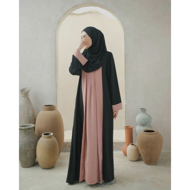 HAURA ABAYA PINK BLUSH SIZE L ORIGINAL by alareta.id