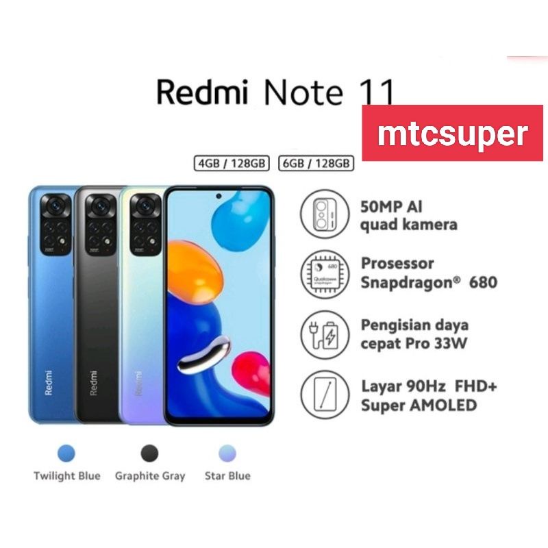 REDMI NOTE 11 4/128 | 6/128 GARANSI RESMI