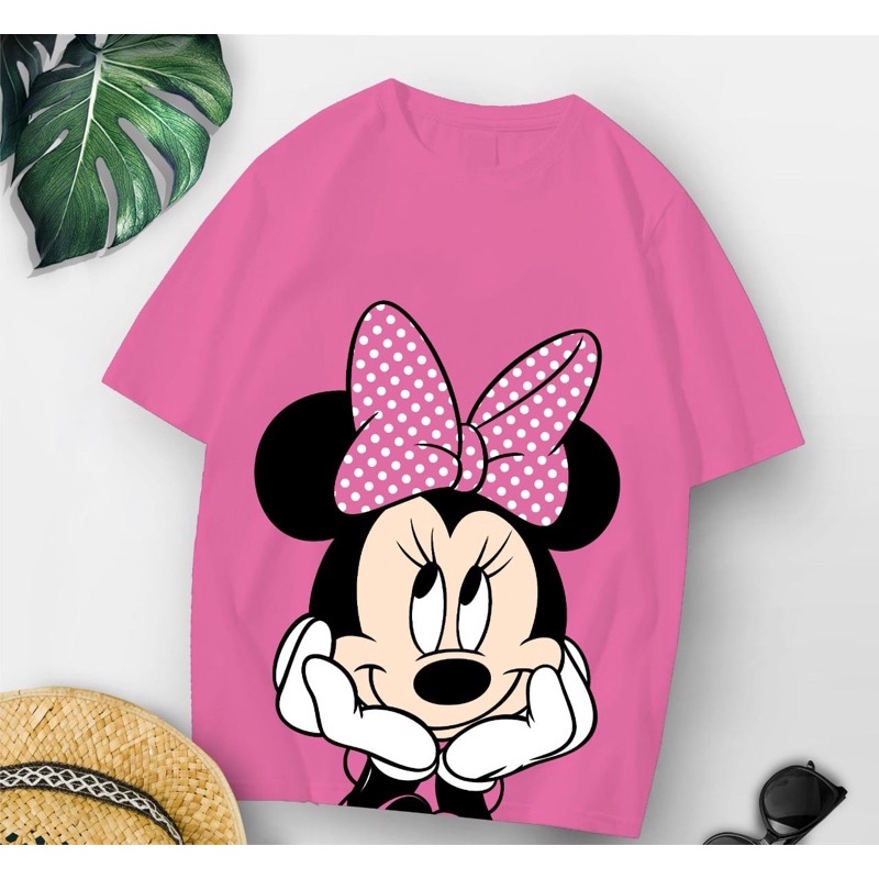 Baju kaos oversize xl tee tshirt cewe wanita dewasa remaja abg motif terbaru-Minnie mouse