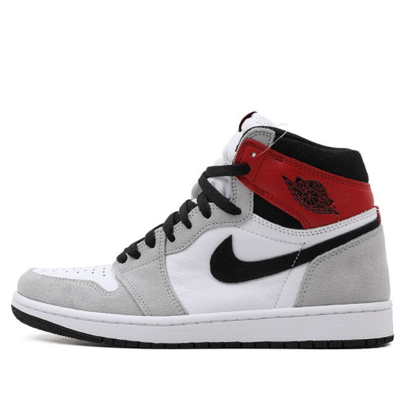 Air Jordan 1 Retro High Black Toe Original Nike Shoes-Smoke grey