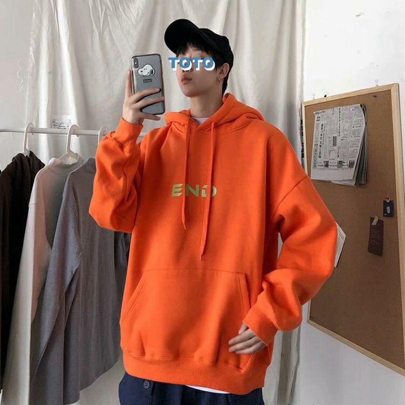 S - XXXXXL(6XL) Hoodie END Jaket BIGSIZE OVERSIZE Harajuku Style JUMBO Pria Wanita Sweatshirt Orange Benhur Hitam