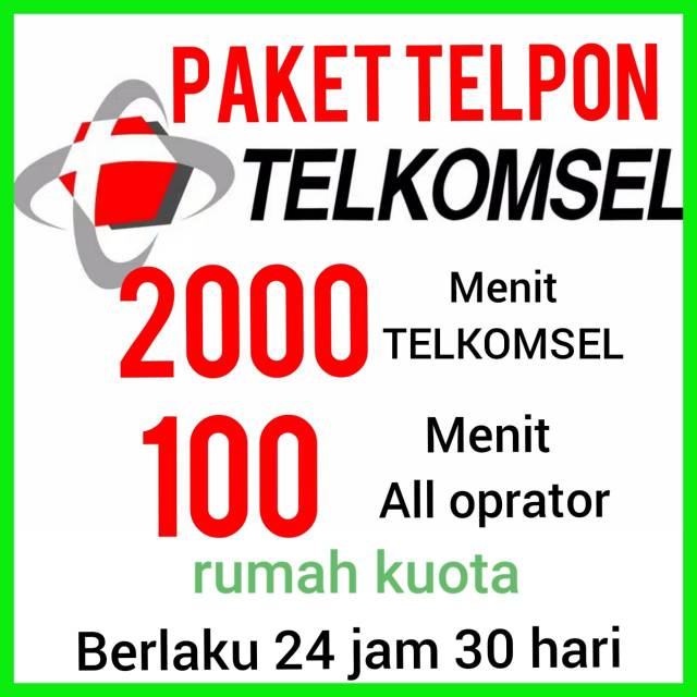 PAKET TELPON NELPON TELEPON NELEPON TELKOMSEL  2100 MNT 30 HARI