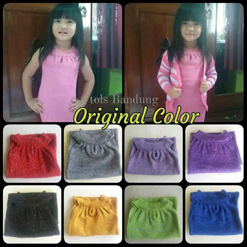 Part 2 Dress Princess Yukensi Dres Gliter Baju Rajut Anak Perempuan