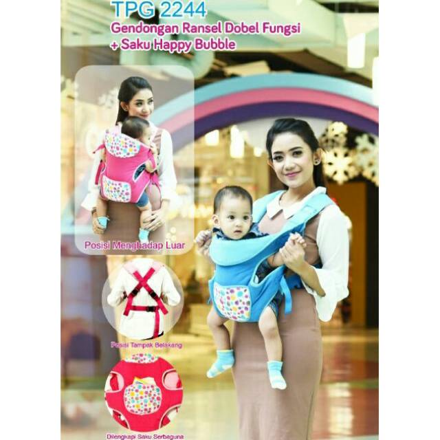 New Product - Snobby TPG 2244 Gendongan Ransel / Gendongan Depan Bayi Happy Bubble