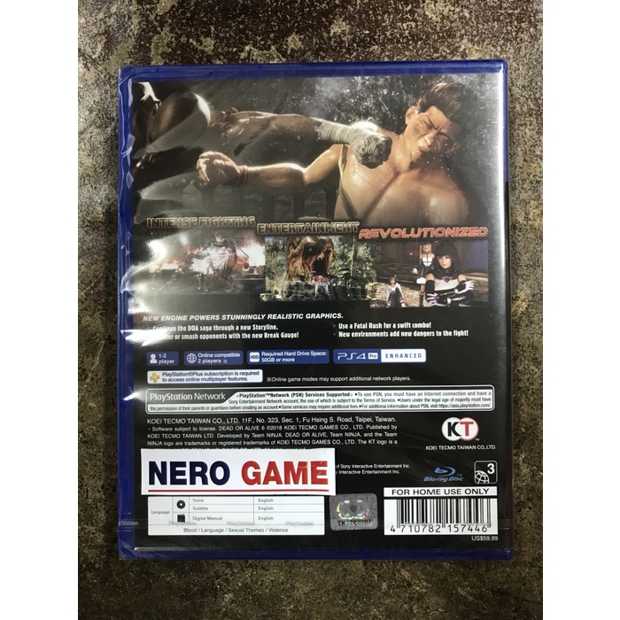 KASET BD PS4 DEAD OR ALIVE 6