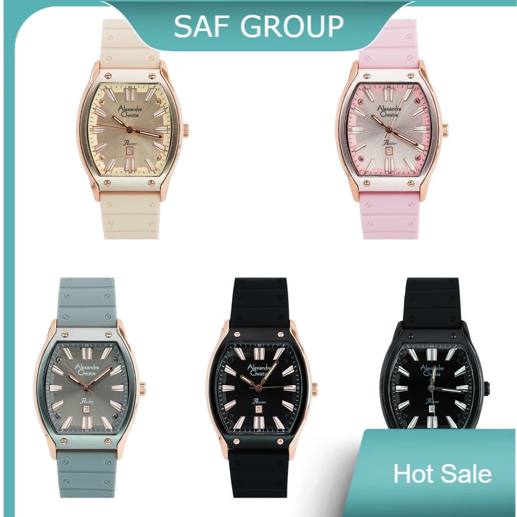 JAM TANGAN WANITA ALEXANDRE CHRISTIE AC 2941 / AC2941 RUBBER ORIGINAL by plp