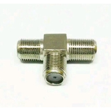 Jack Antena TV T Drat Besi - Jack T Sambungan F Konektor