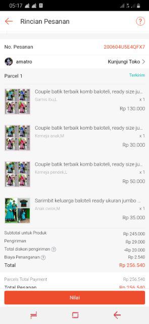 Couple Batik Terbaik Komb Baloteli, Ready Size Jumbo M-xxxxl  Dan Anak Cwe/cwok