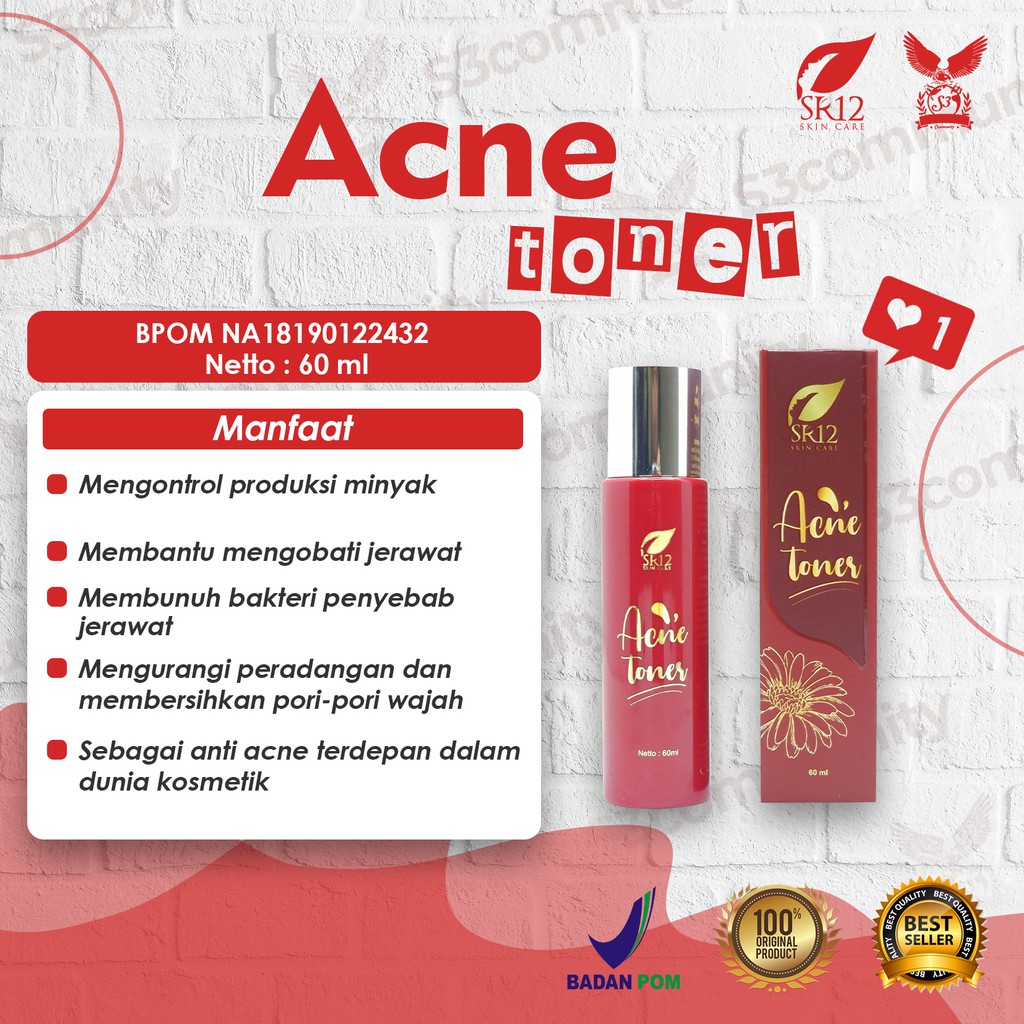 WAJAH BERJERAWAT,WAJAH BRUNTUS - ACNE TONER SR12 | Shopee Indonesia
