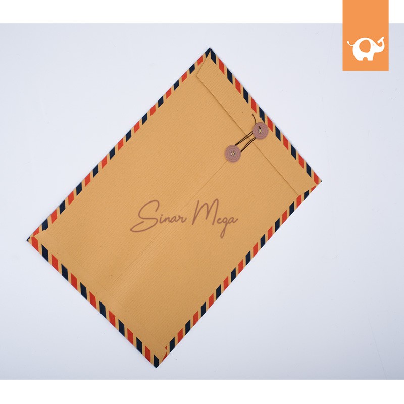 

Amplop Coklat Folio Garis Armada Crab Tali / Air Mail 310 25x35 JUAL PER DUS Murah