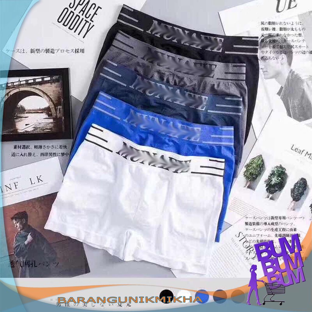 Boxer Pria Munafie Celana Dalam Boxer Pria Adem Melar Import Men Underwear Sempak Kolor - BUM