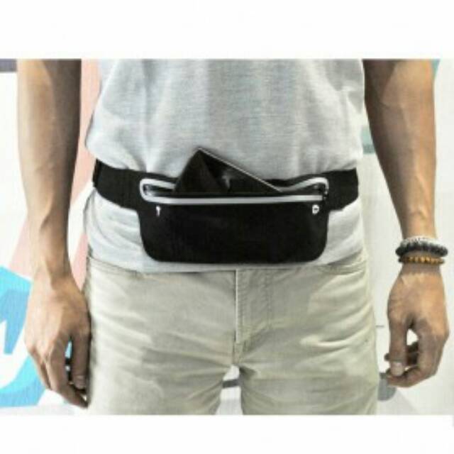 Tas Pinggang Waterproof Sports Belt with Flat Pocket - ZE-WP300