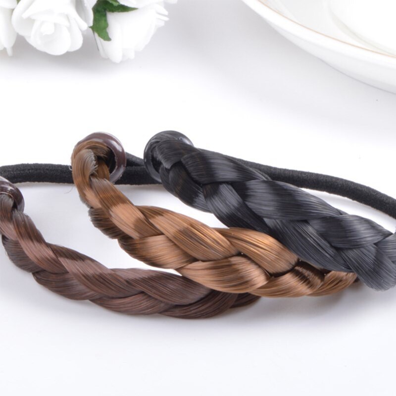 Ikat Rambut Korea dengan Rambut Sintetik Karet Rambut Wig Kuncir Kunciran Invinsible Hairbands