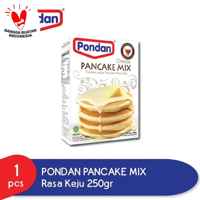 PONDAN PANCAKE MIX KEJU PONDAN CHEESE PANCAKE PREMIKS BOX 250GR