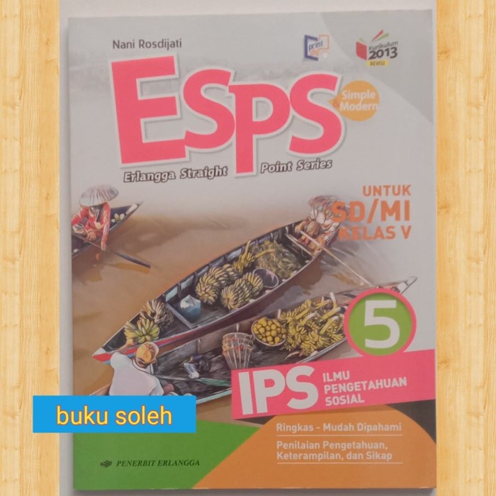 

❤BISA COD❤ buku paket Esps pelajaran IPS SD kelas 5 kurikulum 2013 revisi