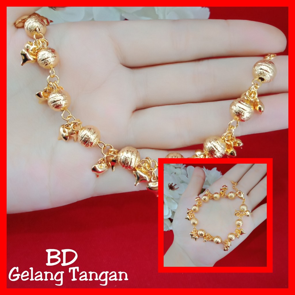 GELANG JURAI XUPING KERINCING LAPIS MAS 24K