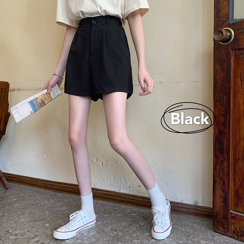 celana pendek wanita kasual High Waist Straight Shorts Korean style