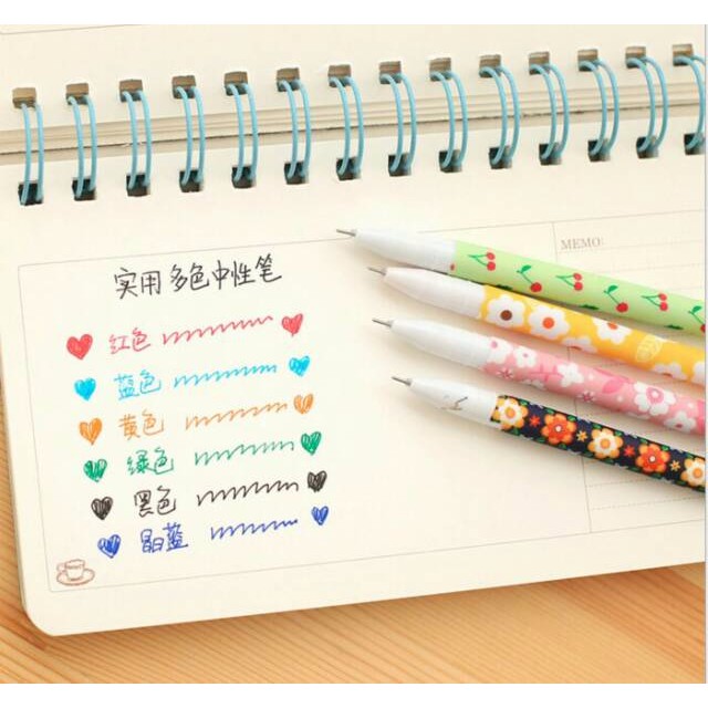 

Pulpen Gel Set Flower Isi 6 Tinta Hitam dan Warna