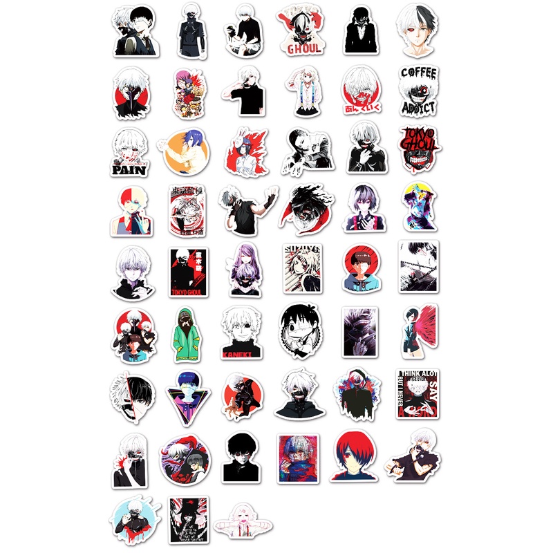 Zhang anime Tokyo Ghoul graffiti sticker laptop skuter ponsel dekorasi stiker