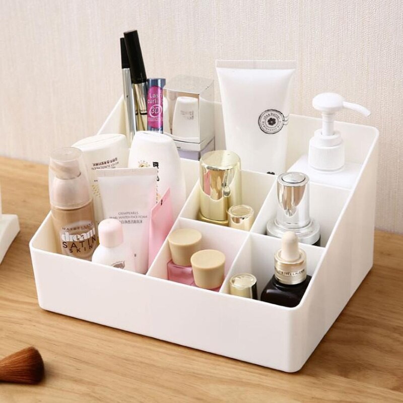 Rak Kosmetik KM2 Make Up Organizer Kotak Penyimpanan Multi Grid Box Kosmetik Rak Meja Serbaguna