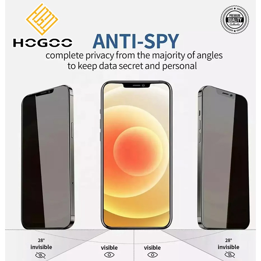 TEMPERED GLASS PRIVACY FULL KACA IPHONE IP X XR XS MAX 11 PRO MAX 12 PRO MAX 12 MINI 13 PRO MAX 13 MINI ANTISPY