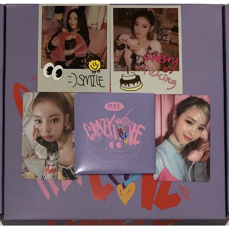 itzy crazy in love photocard, pola, set card // itzy photocard // pc itzy