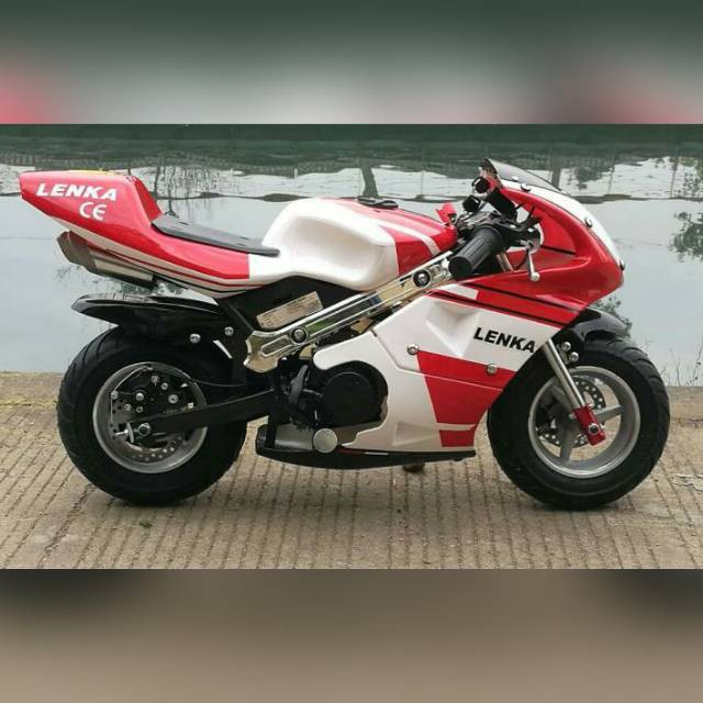 Promo murah      PROMO SPESIAL HARI RAYA   Motor Mini GP LENKA Mini GP Standart 50cc 2T Mesin Tarik