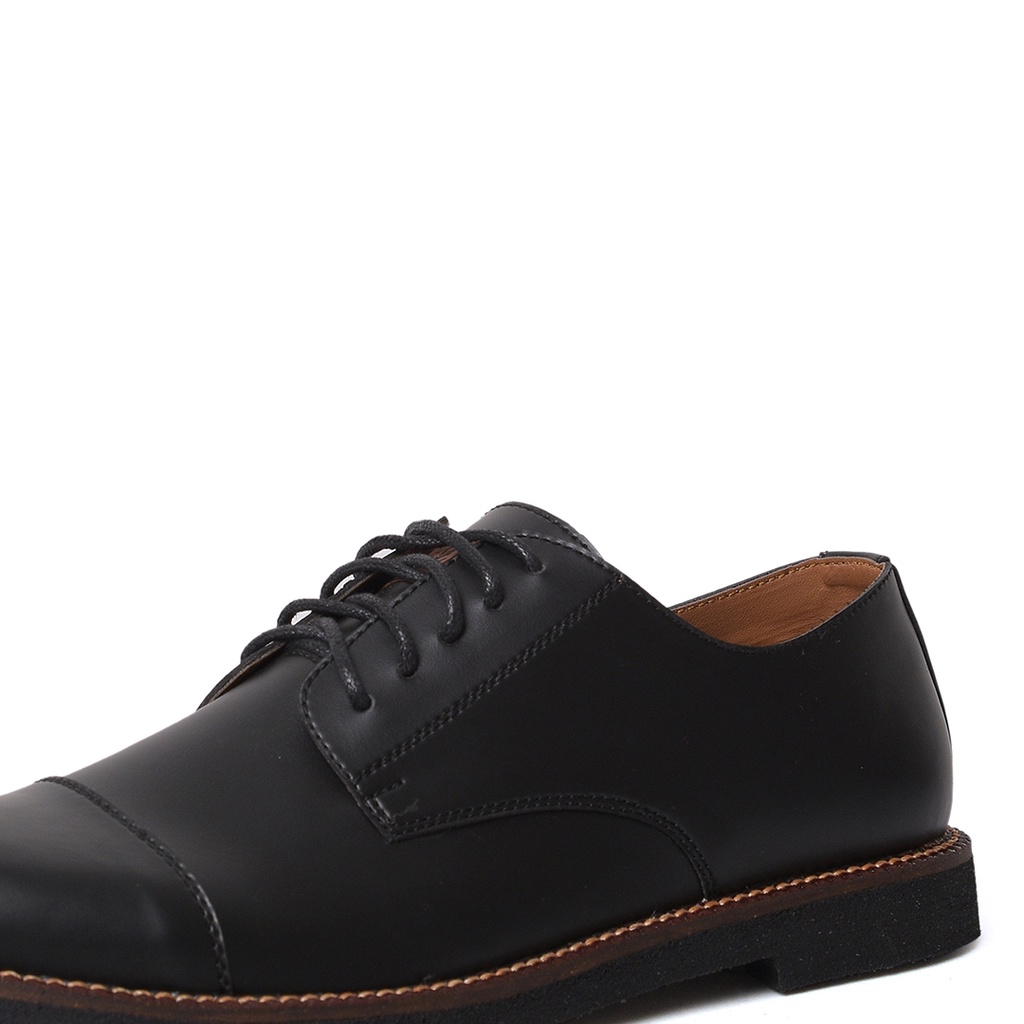 Sepatu Pantofel Pria Derby Oxford Formal Kulit Casual Sepatu Pantofel Hitam Pria Kerja Kantor Kuliah Pantopel Kasual Derby Original - Wirken Derby