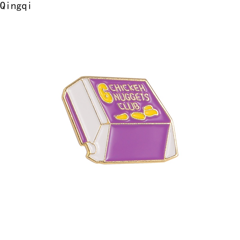 Bros Pin Enamel Bentuk Kartun Makanan Ayam Nugget Untuk Hadiah Anak