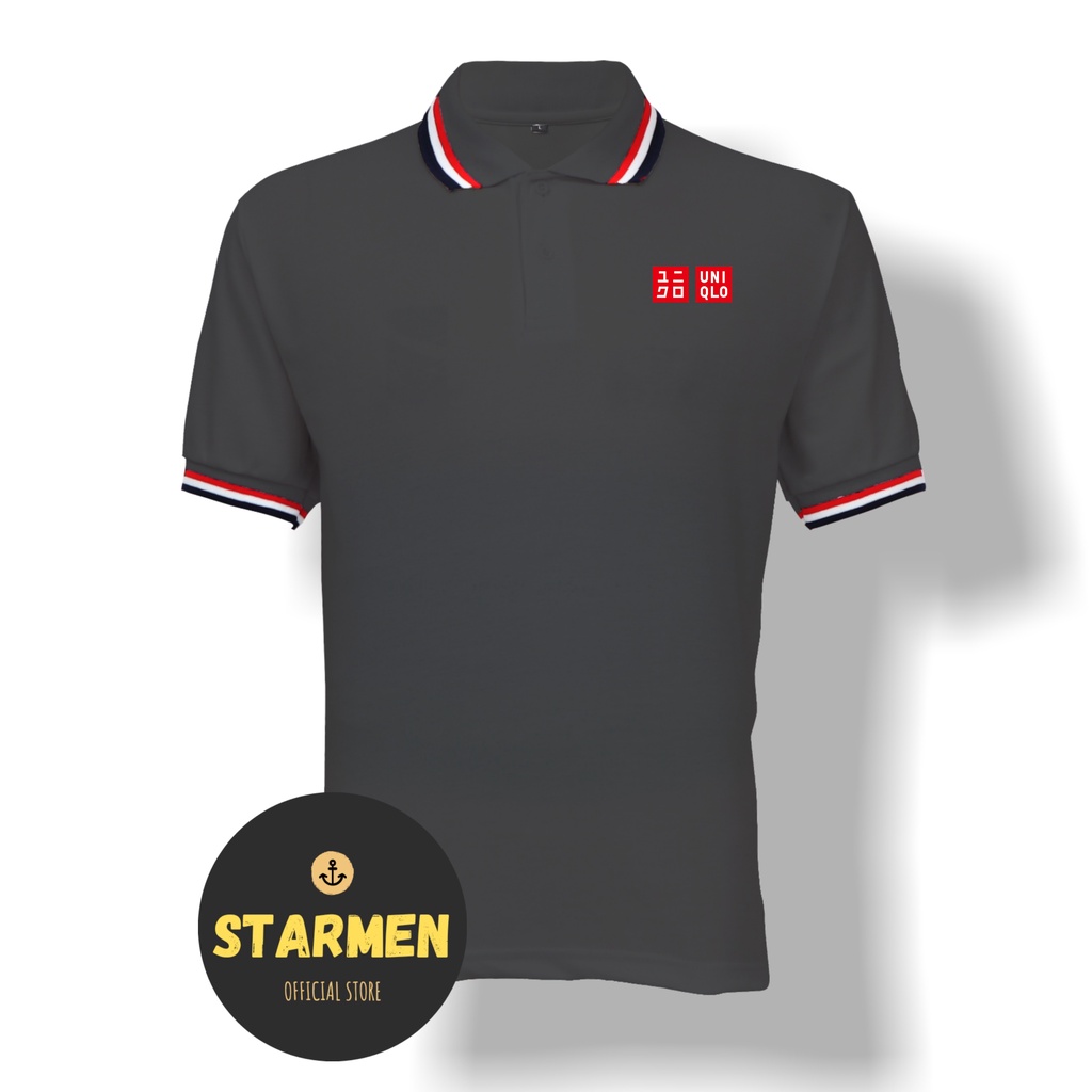 Kaos Polo Shirt Pria Kerah Logo UNQLO OO