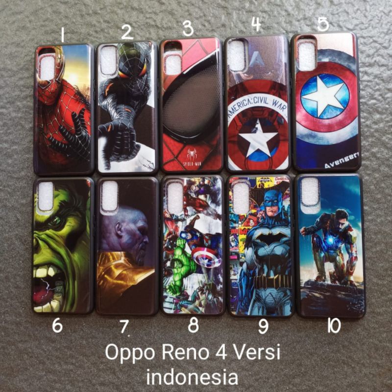 Case gambar Oppo Reno 4 versi indonesia motif cowok soft softcase solfshell silikon cover casing kesing housing