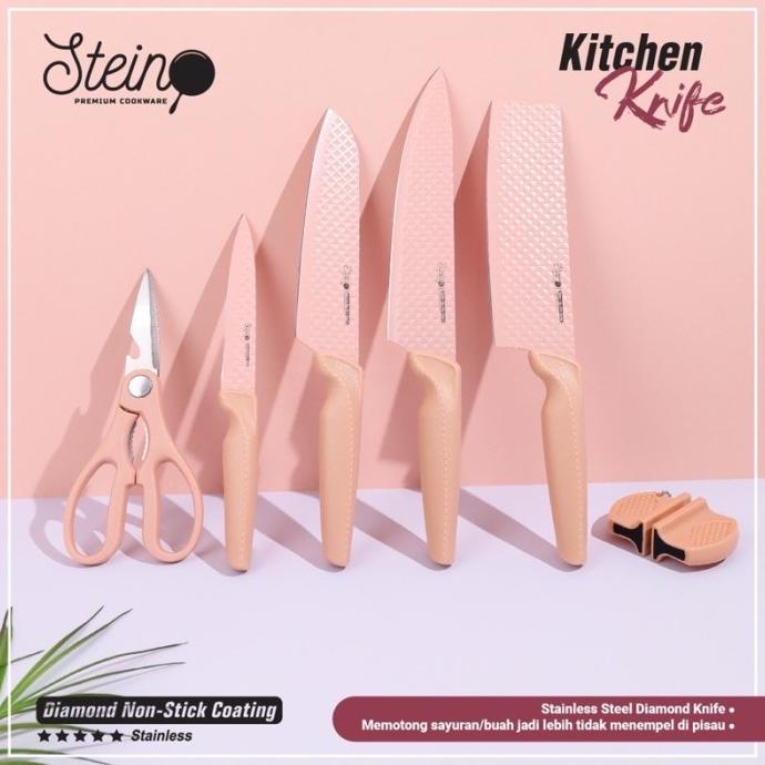 Stein Cookware Diamond Knifes Stein / Pisau Set Memasak