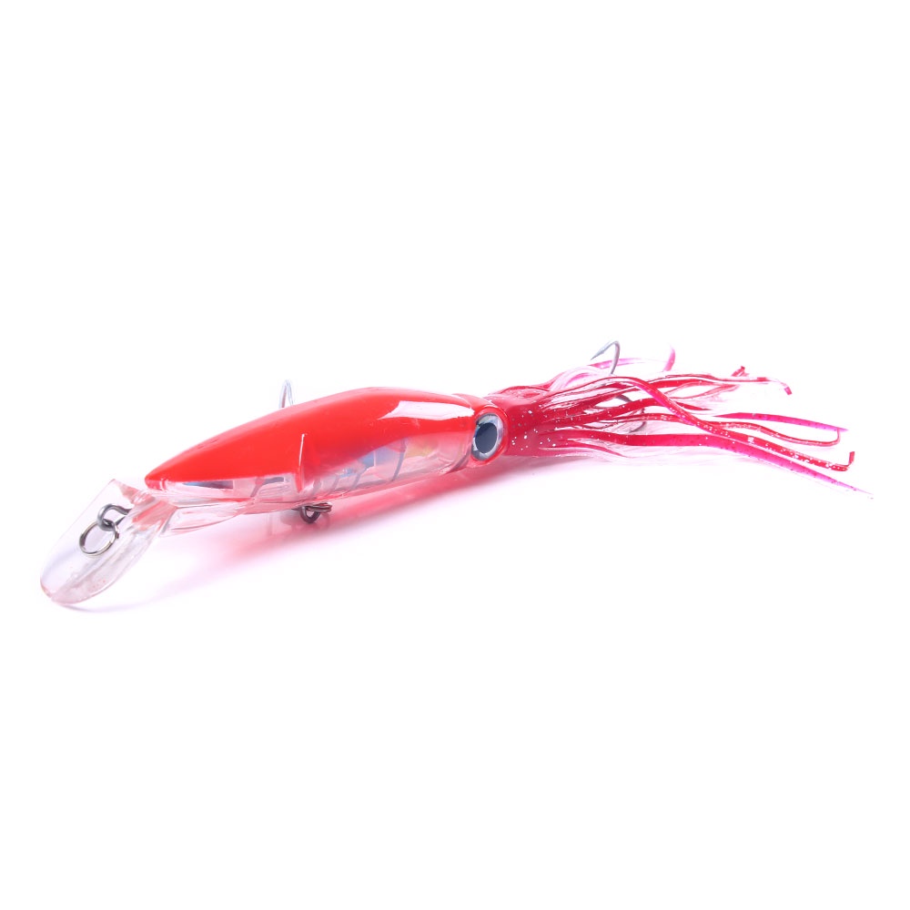 HENGJIA 6PCS Hard Fishing Lure Fish Bait 40g 6 Color Squid High Carbon Steel Hook Octopus Crank For Artificial Tuna Sea Allure Tool