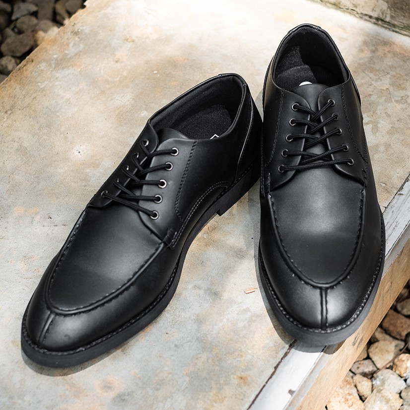 HARVARD BLACK |ManNeedMe x Lvnatica| Sepatu Pantofel Pria Formal / Kantor Derby Shoes ORI