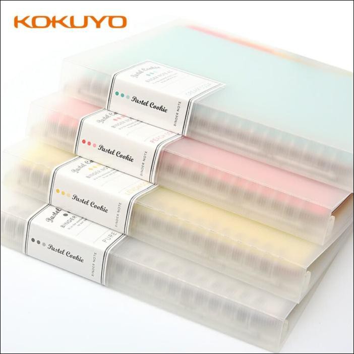 

KOKUYO JAPAN PASTEL SLIDE BINDER PINK BLUE YELLOW WHITE B5 CAMPUS - PUTIH