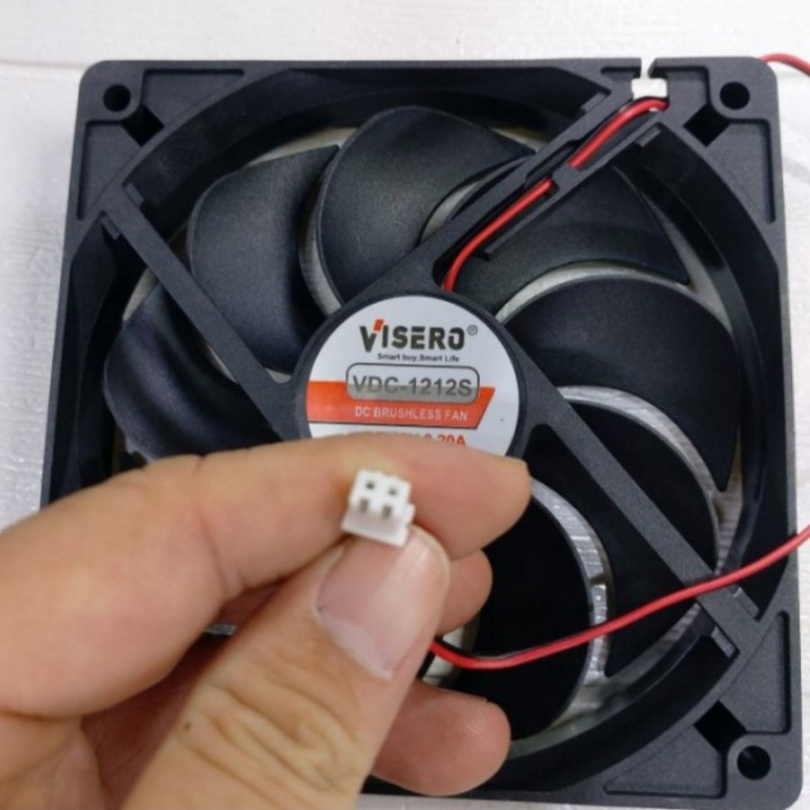 KIPAS FAN DC 12V VISERO VDC-6612S 6x6 PLUS SOCKET KIPAS PENDINGIN VIDEO FAN DC 12V