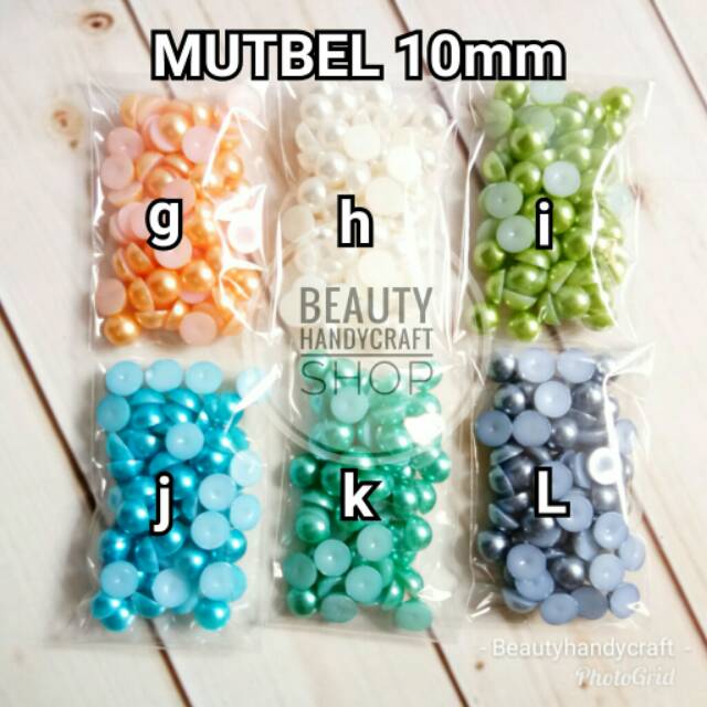 Mutbel 10MM mutiara belah setengah [25bh]