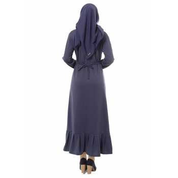 Mybamus Berly Plit Dress Navy M14552 R4S2