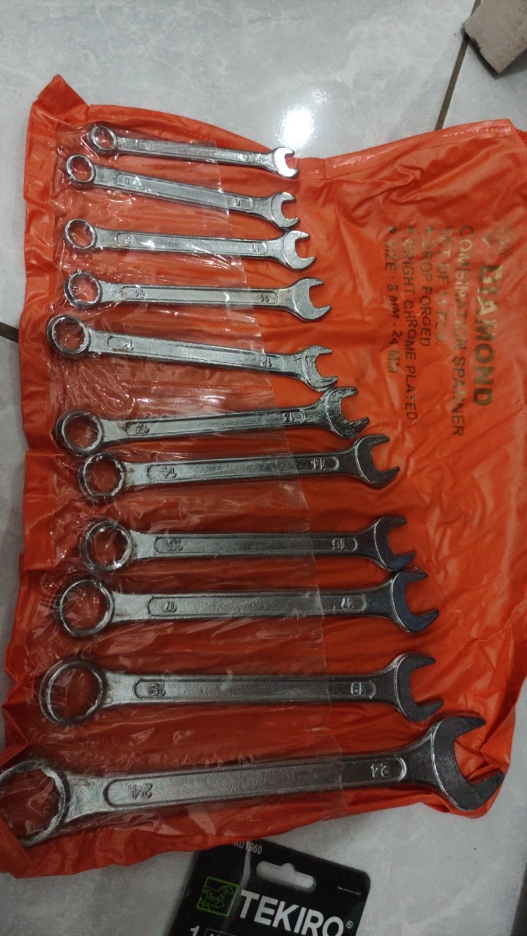 Kunci Ring Pas Set 8-24 Mm (11 Pcs)-diamond