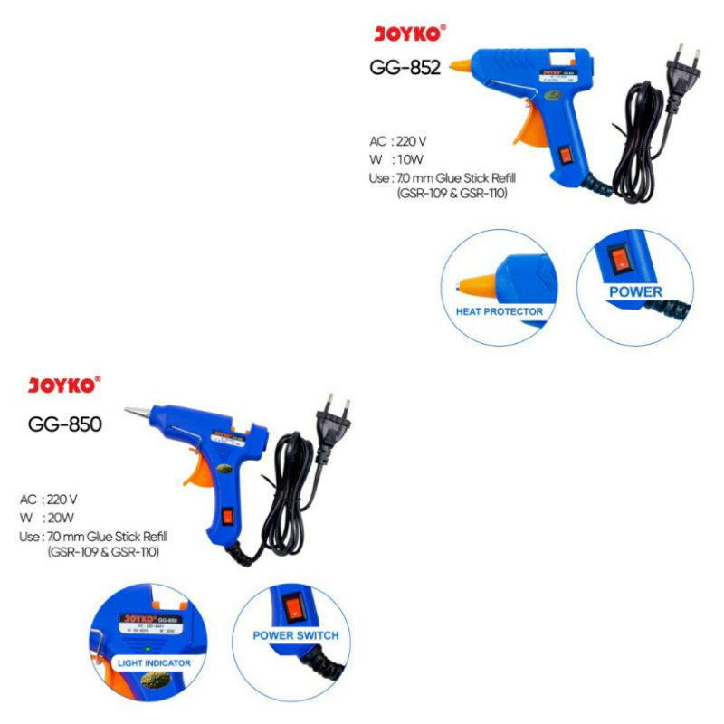 

ALAT LEM BAKAR KECIL GLUE GUN GG-850 JOYKO 20watt