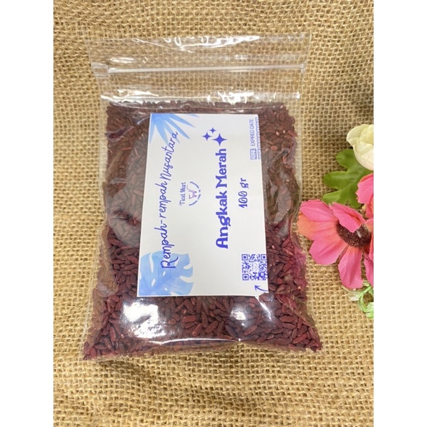 100gr | ASLI BERAS ANGKAK MERAH | RED YEAST RICE | rempah herbal alami bumbu dapur penyedap masakan rempah nusantara indonesia DBD Meningkatkan Trombosit