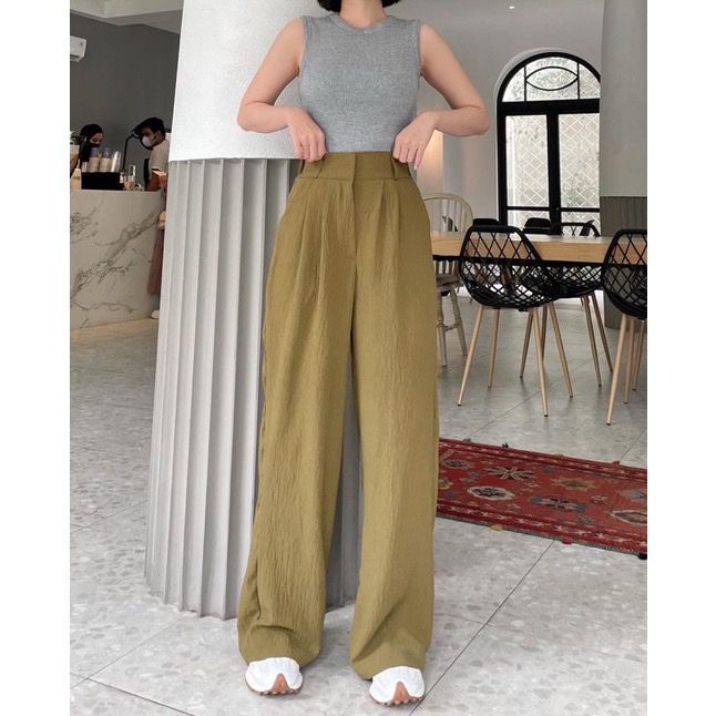 1KG MUAT 4PCS | KULOT HW AIRFLOW TROUSER PANJANG SUPER PREMIUM HIGH GRADE FASHION WANITA KOREAN STYLE OOTD SELEBGRAM