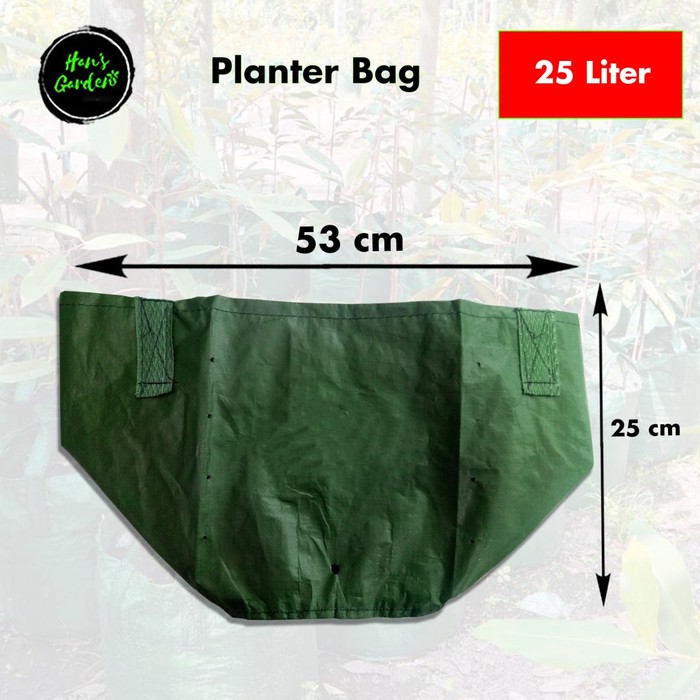 Easy grow planter bag 25 liter polybag tanaman with handle
