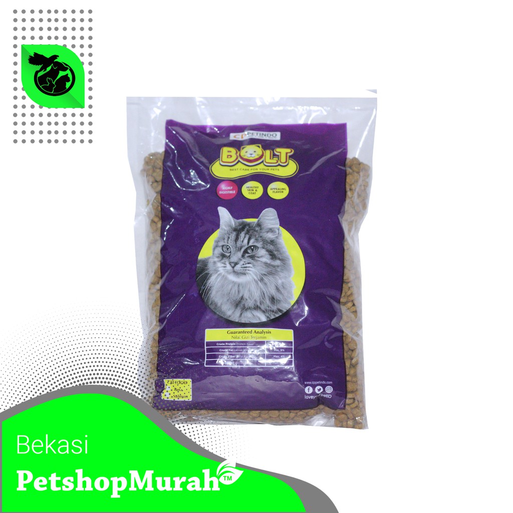 Makanan Kucing Bolt Repacking 1kg Cat Food Bolt Repack 1 kg Rasa Tuna