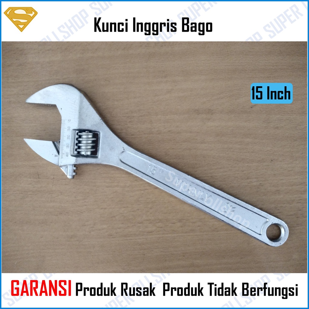 Kunci Inggris Bago Ingris Baco Bako Adjustable Wrench 15 Inch 375 Mm