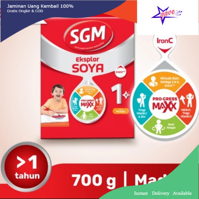 [ COD ] Sgm soya 3 (1-5 tahun) madu 700gr