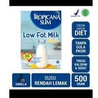 Tropicana slim low fat milk 500gram rasa vanilla susu diet