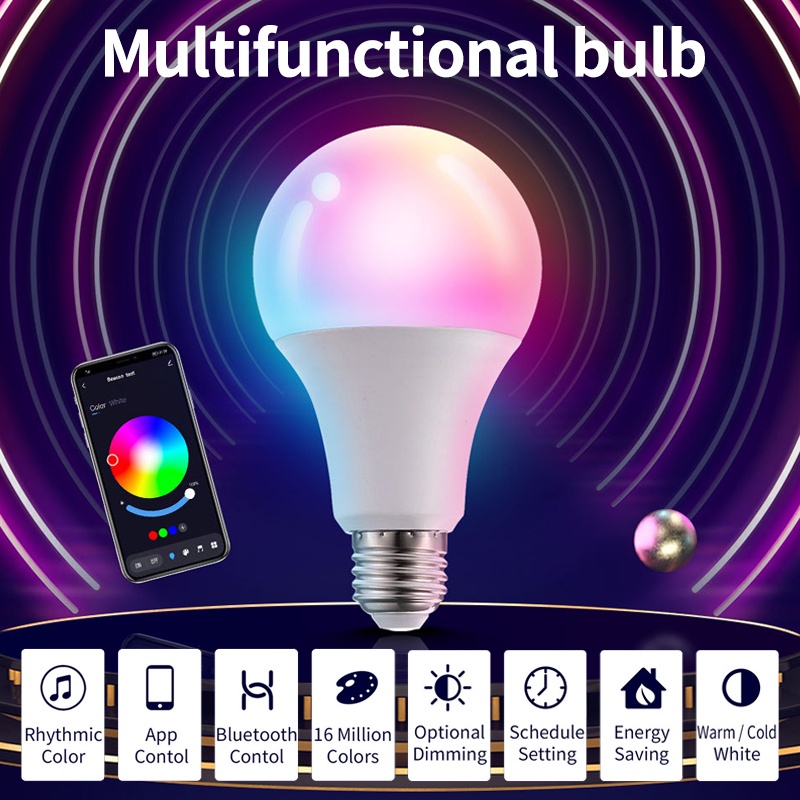 SMART BULB LAMPU LED 10 WATT BOHLAM WIRELESS BLUETOOTH SMART BULB LED